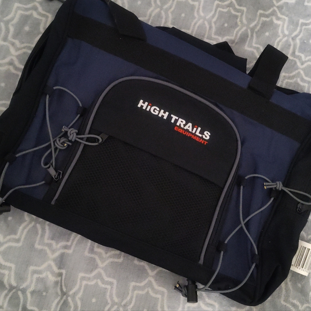 Men's Black and Blue Bag